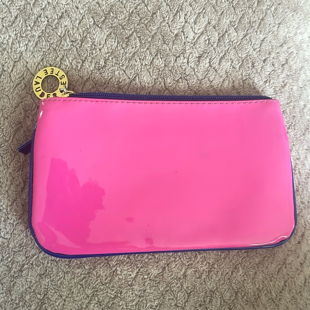 Estée Lauder pink and blue small pouch